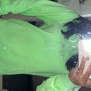Stussy limited edition neon green hoodie